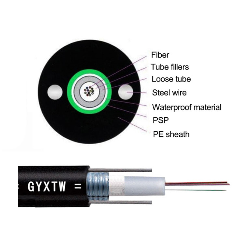 Overhead Duct Buried GYXTW 10 Core Fiber Optic Cable 